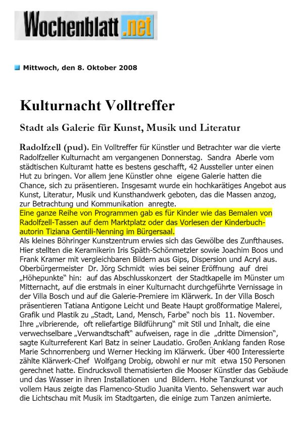 Wochenblatt vom 08. Oktober 2008